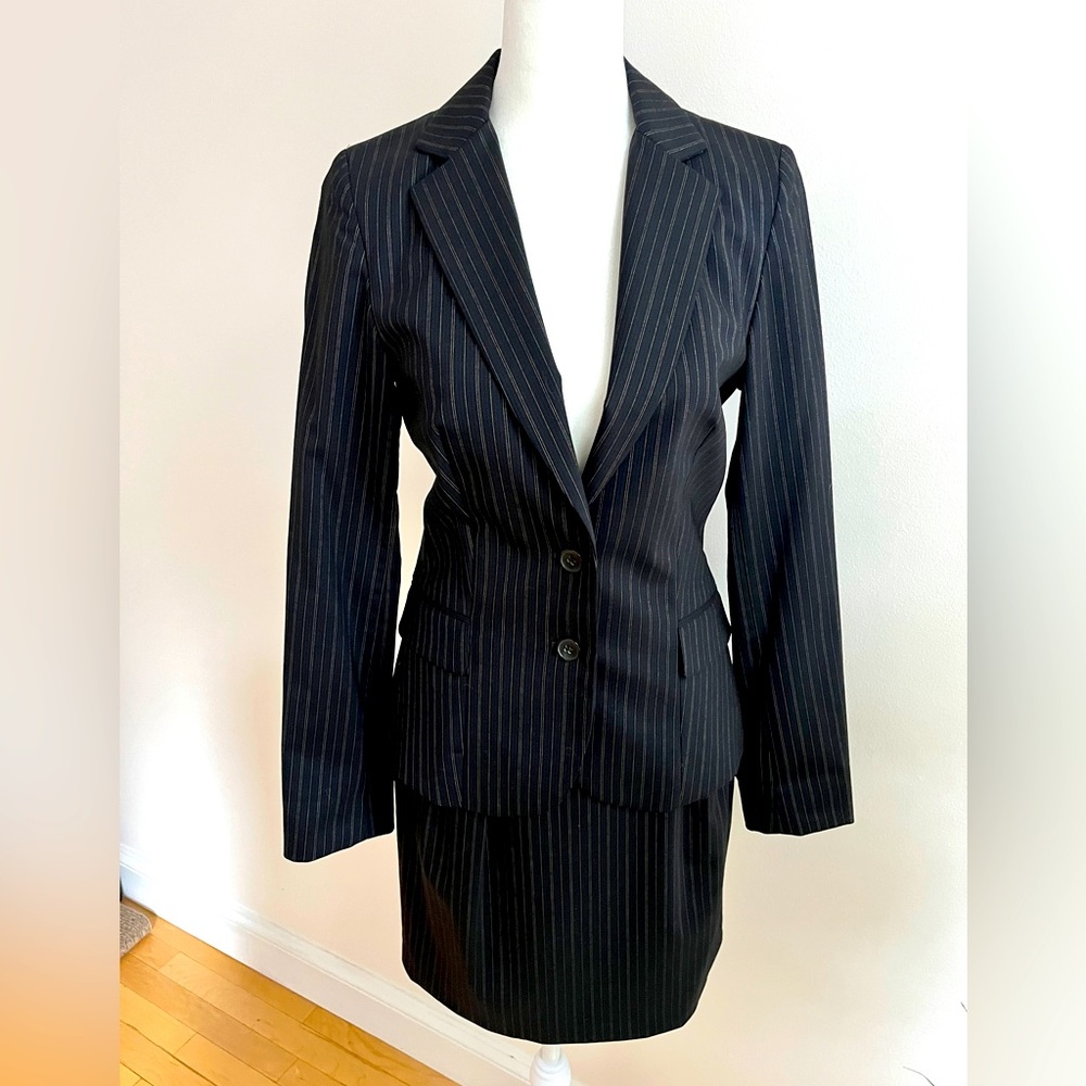 Club Monaco Striped Skirt Suit